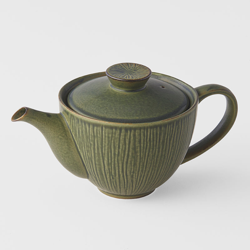 Sencha Green Ridged Teapot Orient Homeware + Gifts
